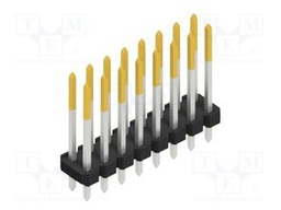 Connector: pin strips; pin header; male; PIN: 16; 2.54mm; THT; 2x8