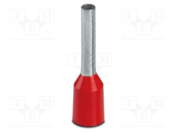 Tip: bootlace ferrule; insulated; copper; 1mm2; Bit len: 8mm; red
