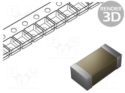Capacitor: ceramic; 2.2nF; 250VAC; X7R; ±10%; SMD; 2211