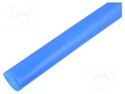 Heat shrink sleeve; glueless; 2: 1; 19mm; L: 1m; blue; polyolefine