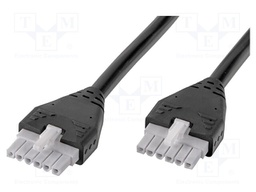 Cable: Mini-Fit Jr.- Mini-Fit Jr; female; PIN: 6; Len: 1m; tinned