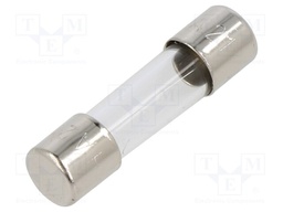 Fuse: fuse; quick blow; 630mA; 220VAC; cylindrical,glass; 5x20mm