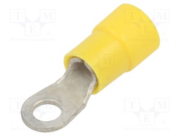 Tip: ring; M4; Ø: 4.3mm; 4÷6mm2; crimped; for cable; insulated