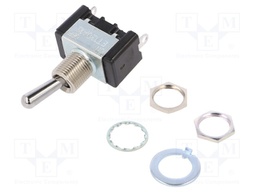 Switch: toggle; Pos: 2; SPST; ON-ON; 20A/125VAC; Toggle: round