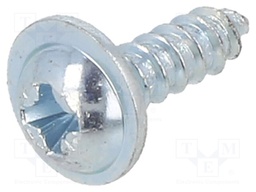 Screw; 2,9x9,5; Head: button; Pozidriv; steel; zinc; Size: PZ1
