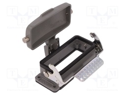 Enclosure: for HDC connectors; size 16B; with latch; with cover
