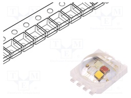 Power LED; EMITER,quadcolour; RGBW; Pmax: 10W; 2930-3140K; 140°