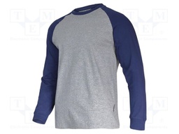 Long-sleeved t-shirt; Size: XL; gray-navy blue; 190g/m2