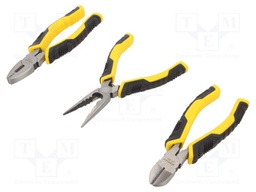 Kit: pliers; Pcs: 3; side,cutting,universal,elongated