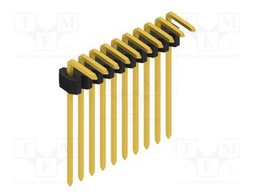 Connector: pin strips; pin header; male; PIN: 10; 1.27mm; THT; 1x10