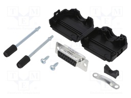 D-Sub; PIN: 15; female; unshielded; straight; soldering; for cable