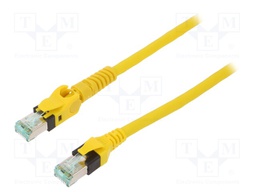 Patch cord; S/FTP; 6a; stranded; Cu; PUR; yellow; 7.5m; halogen free