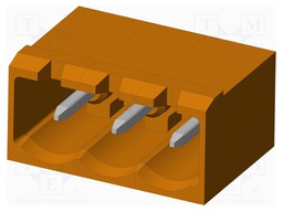 Connector: pluggable terminal block; socket; male; on PCBs