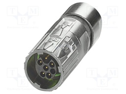 Connector: M17; plug; M17 PRO; PIN: 6; 630V; 14A; IP67; 5+PE; crimped