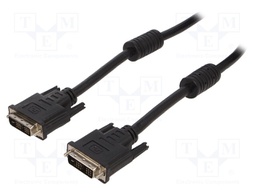 Cable; single link; DVI-D (18+1) plug,both sides; 1.8m; black