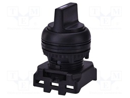Switch: rotary; 22mm; black; IP65; E; Pos: 2; Ø22.5mm; -25÷65°C