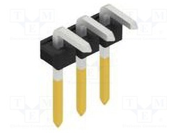 Connector: pin strips; pin header; male; PIN: 3; 2.54mm; THT; 1x3