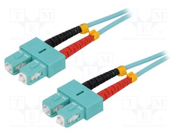 Connector: fiber optic; patchcord; multi mode duplex (MM); male