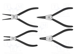 Kit: pliers; for circlip; angular,straight; 4pcs.