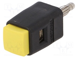 Laboratory clamp; yellow; 60VDC; 16A; Contacts: nickel; -25÷90°C