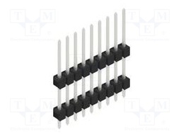Connector: pin strips; pin header; male; PIN: 9; 2.54mm; THT; 1x9