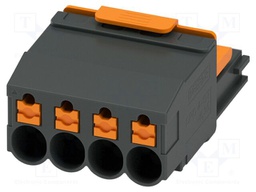PCB connector, nominal cross section: 4 mm2, color: black, n