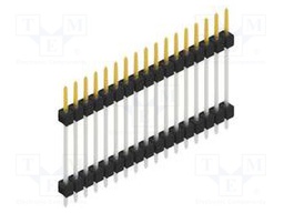 Connector: pin strips; pin header; male; PIN: 17; 2.54mm; THT; 1x17