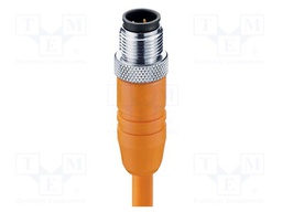 Connection lead; M12; PIN: 5; straight; 10m; plug; 60VAC; 4A; IP67