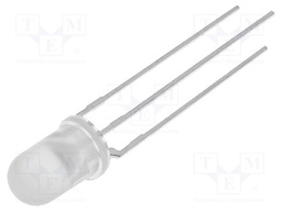 LED; 5mm; bicolour; red/green; 1200mcd; 180mcd; 60°; Front: convex