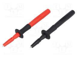 Test probe; 3A; 1kV; black; Socket size: 4mm; Kit: 2x test probe