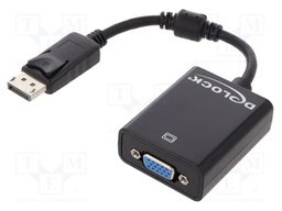 Converter; D-Sub 15pin socket,DisplayPort plug,VGA female