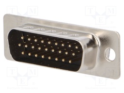 D-Sub HD; PIN: 26; male; soldering; for cable; gold-plated