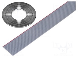 Wire: ribbon; flat; 1.27mm; stranded; Cu; 15x28AWG; unshielded; PVC