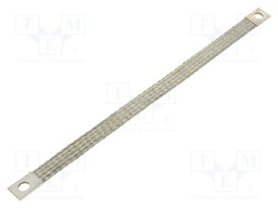 Braids; earthing tape; 16mm2; Ø1: 9mm; Ø2: 9mm; 120A; L: 300mm