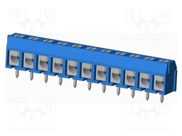 Connector: PCB terminal block; terminal; angled; Plating: tinned
