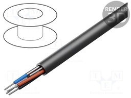 Wire; 1x2x22AWG,2x18AWG; shielded,Al-PET foil; PVC; black; 300V