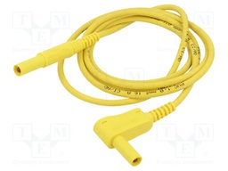 Test lead; 16A; shrouded; Len: 1.5m; yellow; Cond.cross sec: 1mm2