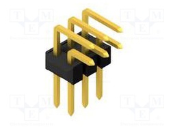 Connector: pin strips; pin header; male; PIN: 6; 2.54mm; THT; 2x3