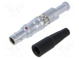 Connector: circular; plug; 00; male; PIN: 4; for strain relief; 2A