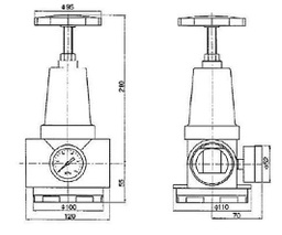 Pressure regulator; Thread: G 2"; 17500l/s; 1.5÷8.5bar