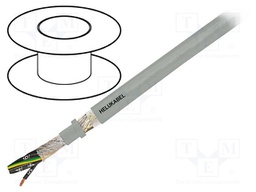 Wire: control cable; PURO-JZ-HF-YCP; 5G0,5mm2; PUR; grey; stranded