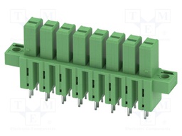 PCB headers, nominal cross section: 6 mm?, color: green, nom