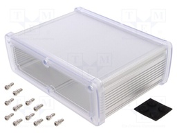 Enclosure: multipurpose; X: 177.6mm; Y: 129mm; Z: 61.1mm; silver