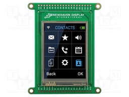 Display: TFT; 2.4"; 240x320; Illumin: LED; 69.03x85.2x8.18mm; RGB