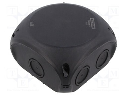Enclosure: junction box; IP66; with membrane cable glands; black