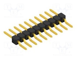 Connector: pin strips; pin header; male; PIN: 10; 2.54mm; SMT; 1x10
