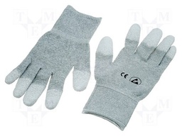 Protective gloves; ESD; XL; Mat: polyamide; 1÷100MΩ