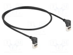 Patch cord; S/FTP; Cat: 6a; RJ45 up angled plug,both sides; 0.5m