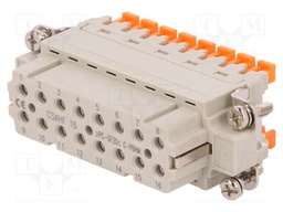 Connector: HDC; female; CSAH; PIN: 16; 16+PE; size 66.16; 16A; 250V