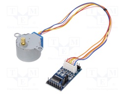 Motor: stepper; 5VDC; Shaft: D spring; 5mm; Kit: motor,motor driver